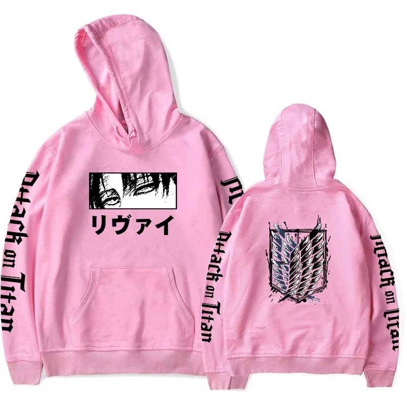 Men Women Hot Anime Plus Size Hoodies Attack on Titan Levi Print Hooded Manga Sweatshirt Harajuku Long Sleeve Pullover Clothing 4