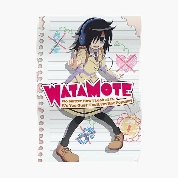 

Watamote Poster Poster Decoration Print Home Picture Art Vintage Decor Funny Painting Mural Modern Wall Room No Frame