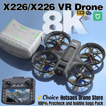 Nuovo Drone X226/X226VR con Fotocamera Professionale 8K HD Grandangolare, WiFi FPV, Elicottero RC, Schermo Grande, Quadricottero Pieghevole