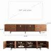Mid Century Modern TV Stand for 80+ Inch TVs,Walnut Console with Ample Storage – Stylish Entertainment Center for LivingRoom 2