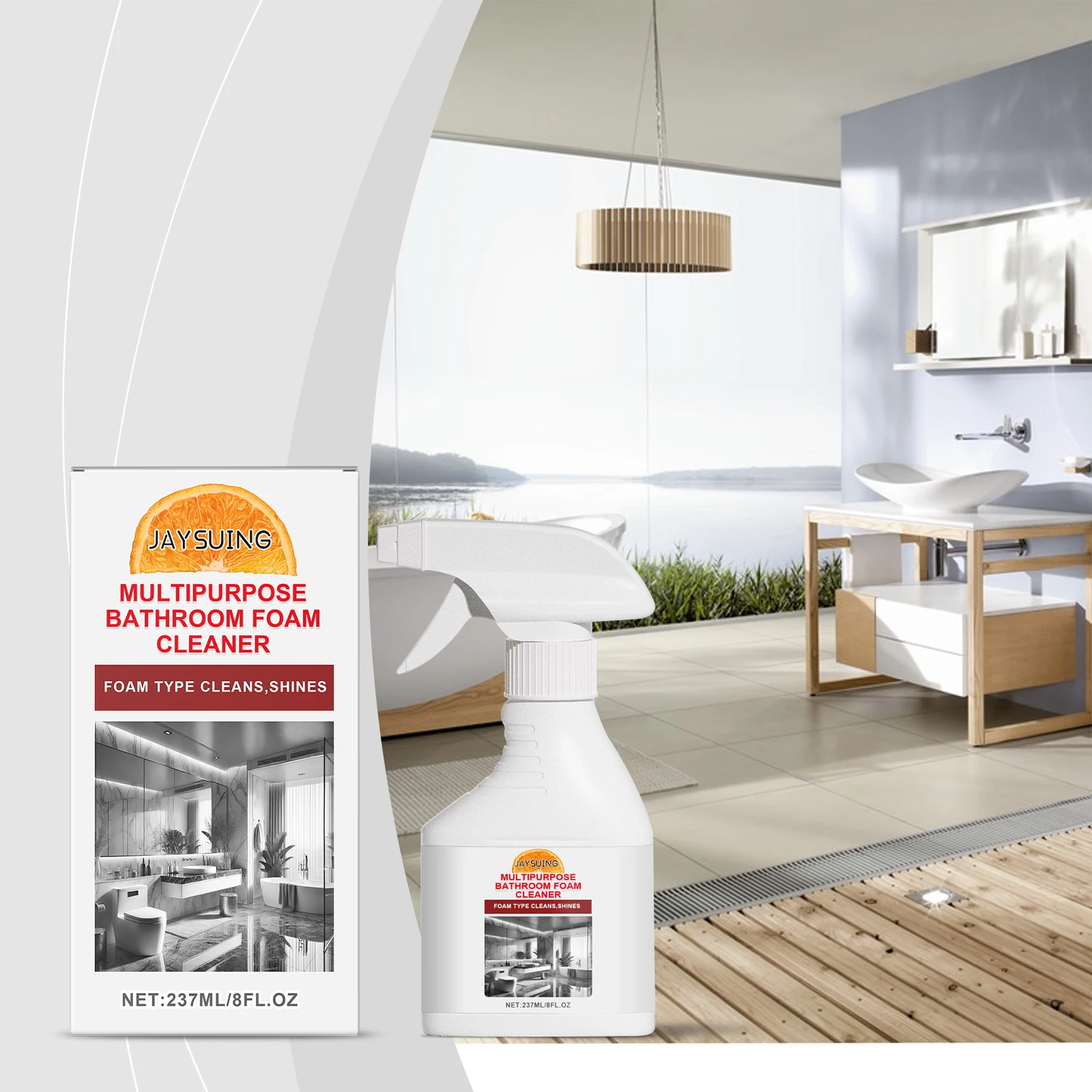 Multifunctional bathroom cleaner Home bathroom shower room scale stains wall multi-effect cleaning