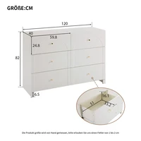 KOMHTOM chest of drawers with 6 drawers White