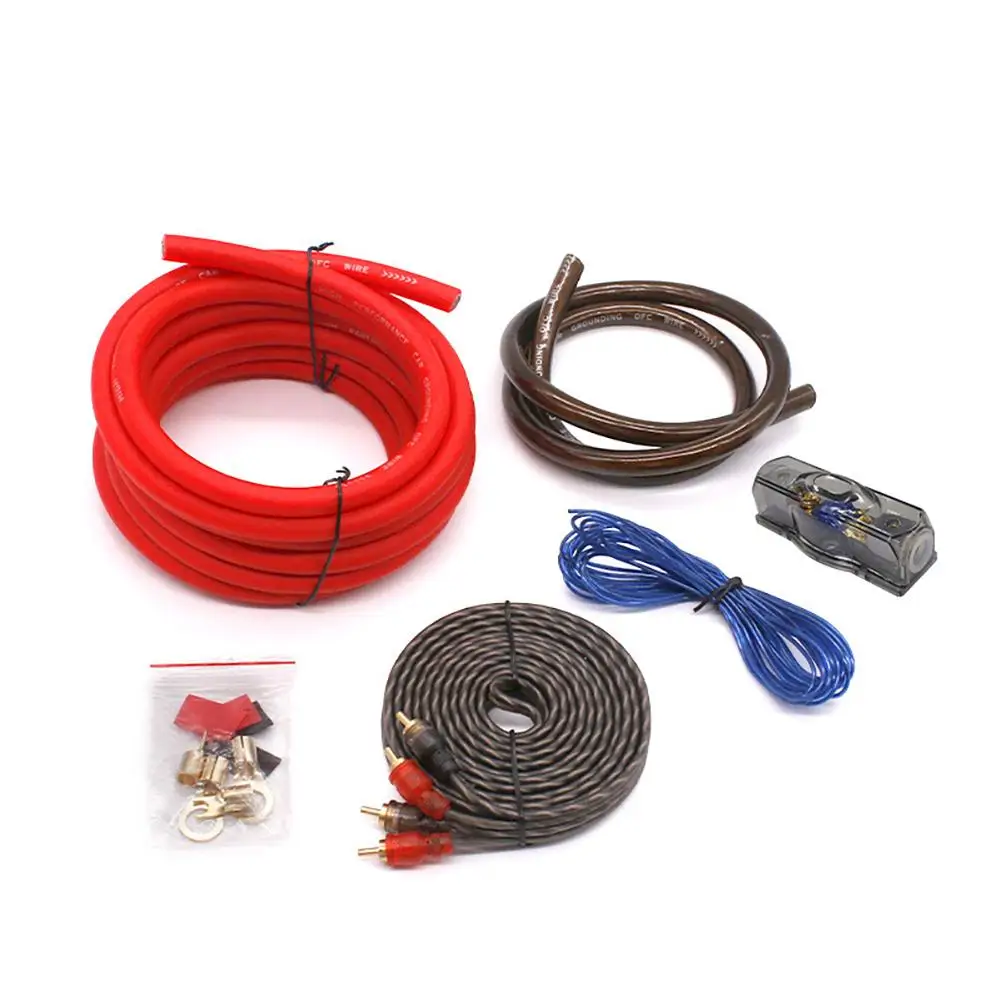 2GA Car Audio Subwoofer Sub Amplifier Cable With Insurance Terminal Amplifier Wiring Kit Speaker Modified Accessories