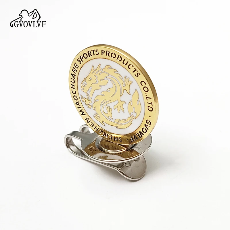 GVOVLVF Golf Ball Marker Matching Hat Clip Detachable Golf Hat Clip Ball Marker Golden Dragon Gift Golfers