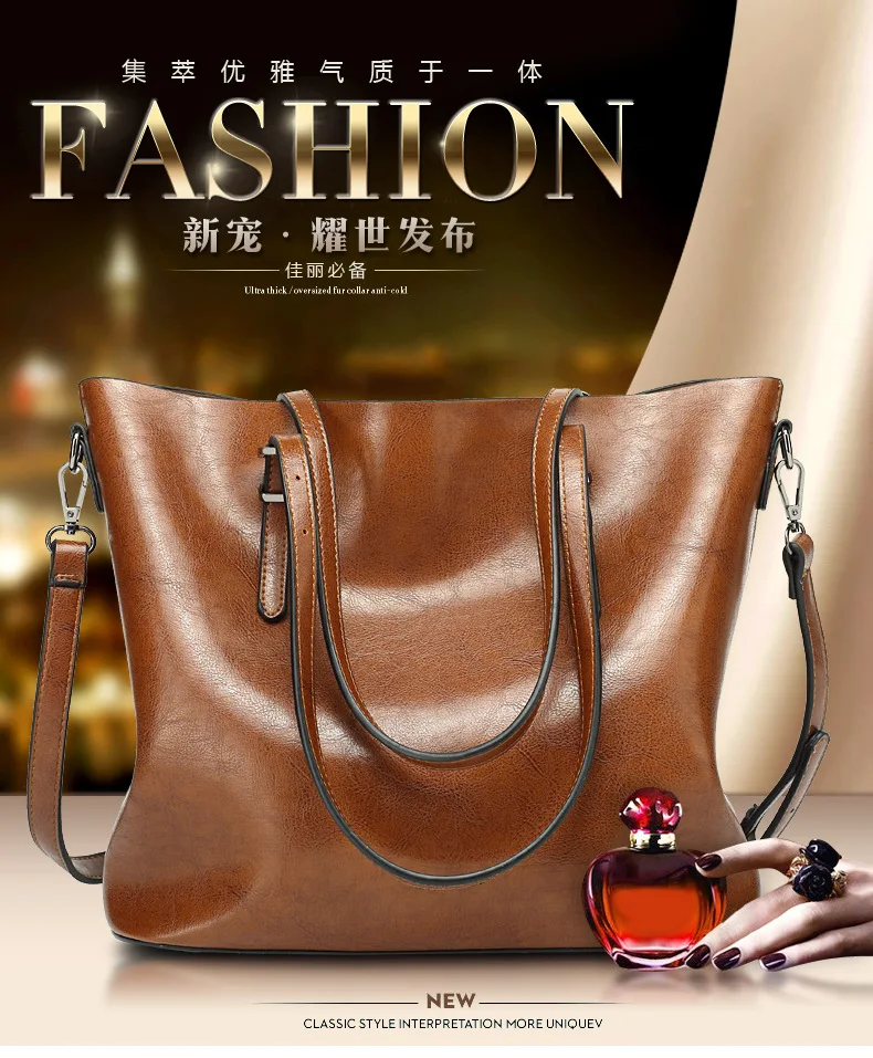 Leather Texture Ladies Handbag 2022 New High Quality Fashion Tote Bag Simple Messenger Bag Large Capacity Shoulder Bag women's bags big