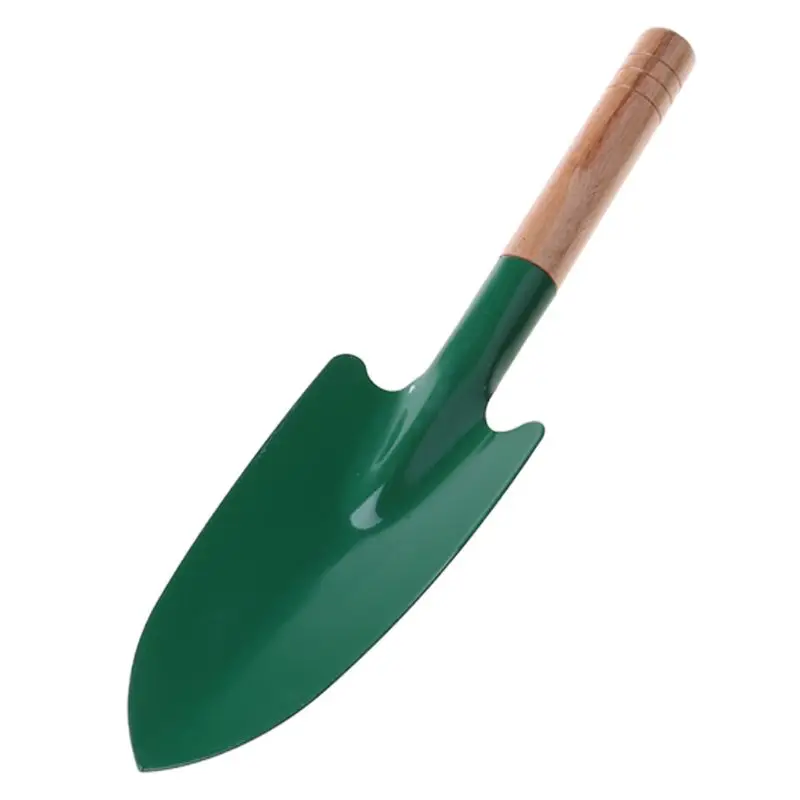 Wooden Handle Reinforced Gardening Shovel Loose Soil Planting Easy Use 3
