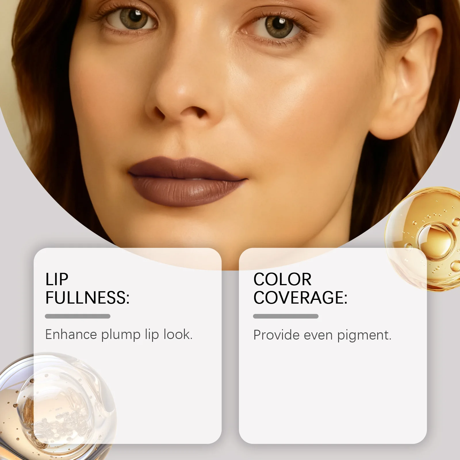 Light Brown Plumping Lip Liner Outlines Natural Three-dimensional Lip Shape and Is Easy To Color for Daily Makeup.