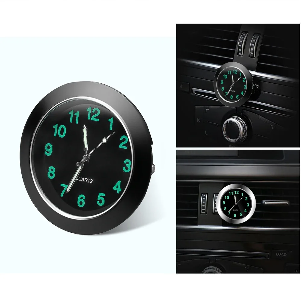 Mini Luminous Clock Car Stick-On