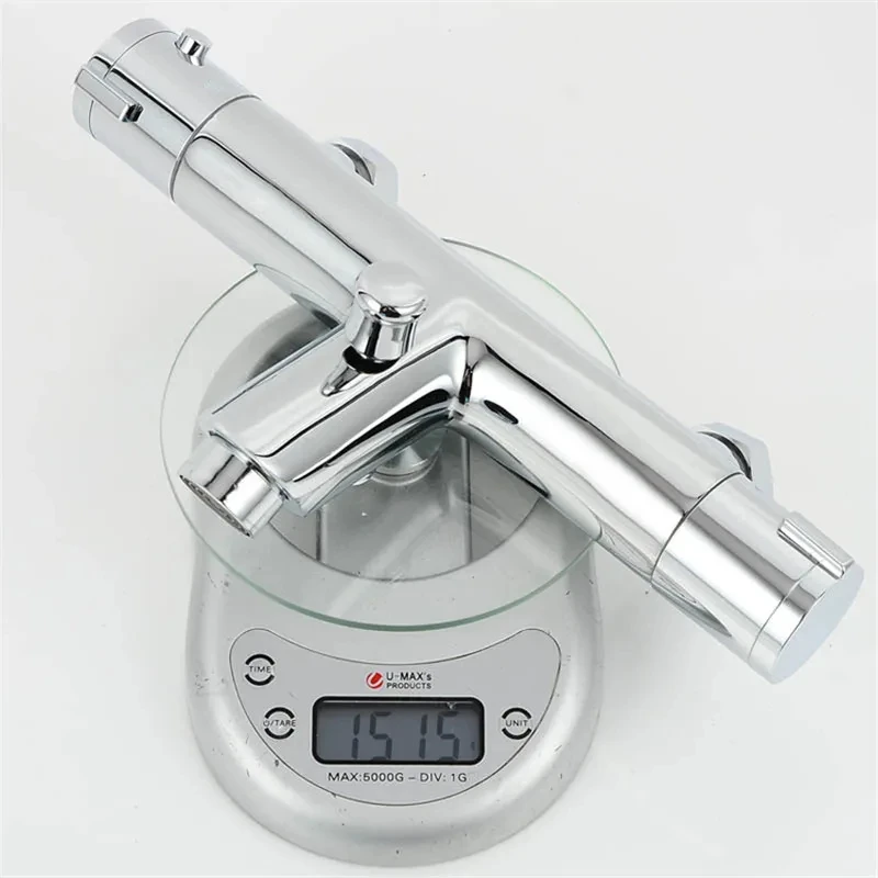Chrome Thermostatic Shower Faucets Bathroom Thermostatic Mixer Tap Hot And Cold Bathroom Mixer Mixing Valve Bathtub Faucet