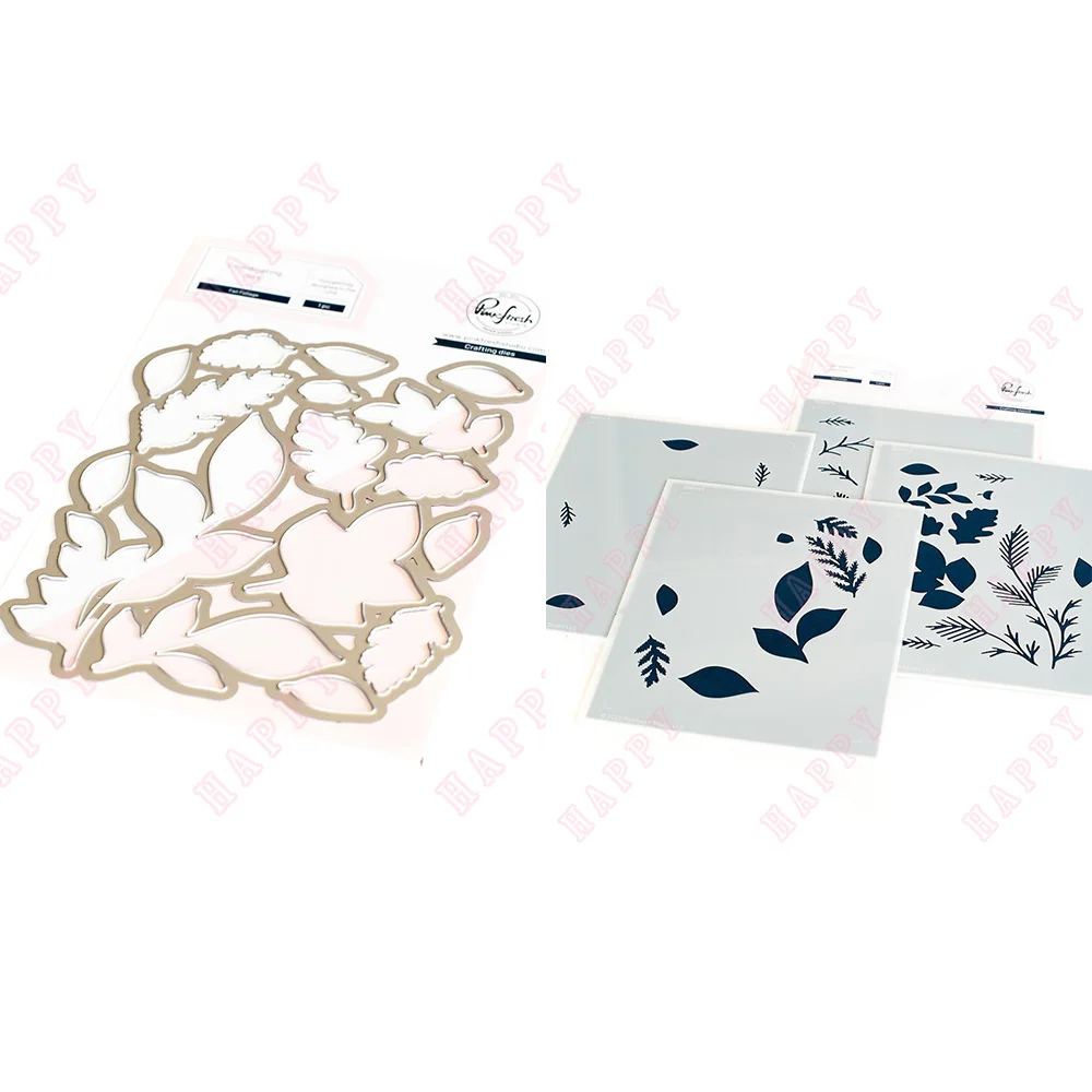 

Metal Cutting Dies And Plastic Stencils Fall Foliage Scrapbook Diary Decoration Embossing Template DIY Craft Greet Card Handmade