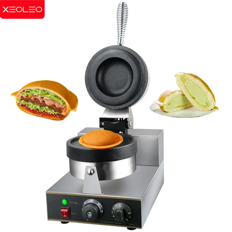 XEOLEO Electric Ice Cream Waffles Ufo Burger Maker Hamburg Gelato Panini Press Machine Sandwich Press Maker 1200W/1300W