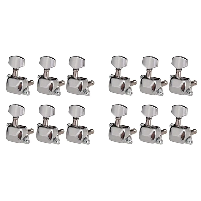 

12R Semiclosed Guitar Tuning Peg Keys Tuners Machine Head Electric Guitar Part Replacement Musical Instrument