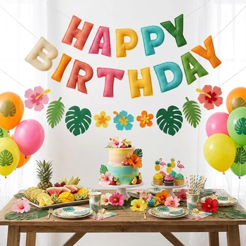 Tropical Felt Banner Garland 1