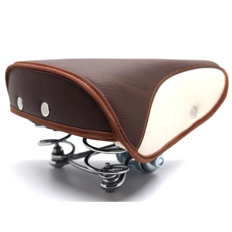 Sillín de bicicleta G02, asiento cómodo de cuero Vintage