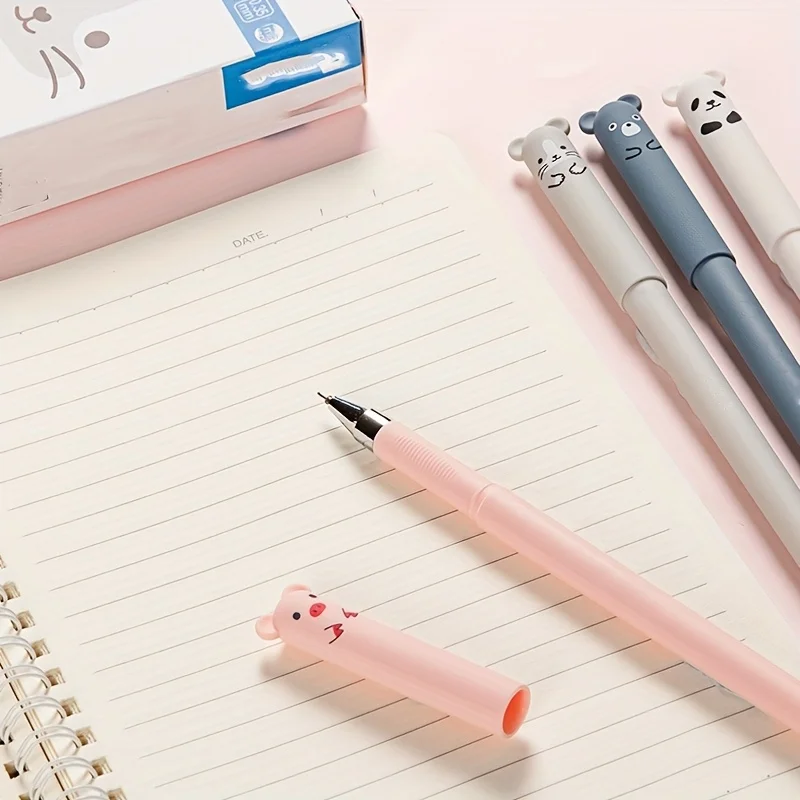 16pcs erasable gel pens, 0.5mm fine tip, blue ink, with built-in eraser, ideal for note-taking and writing, perfect for office - 4