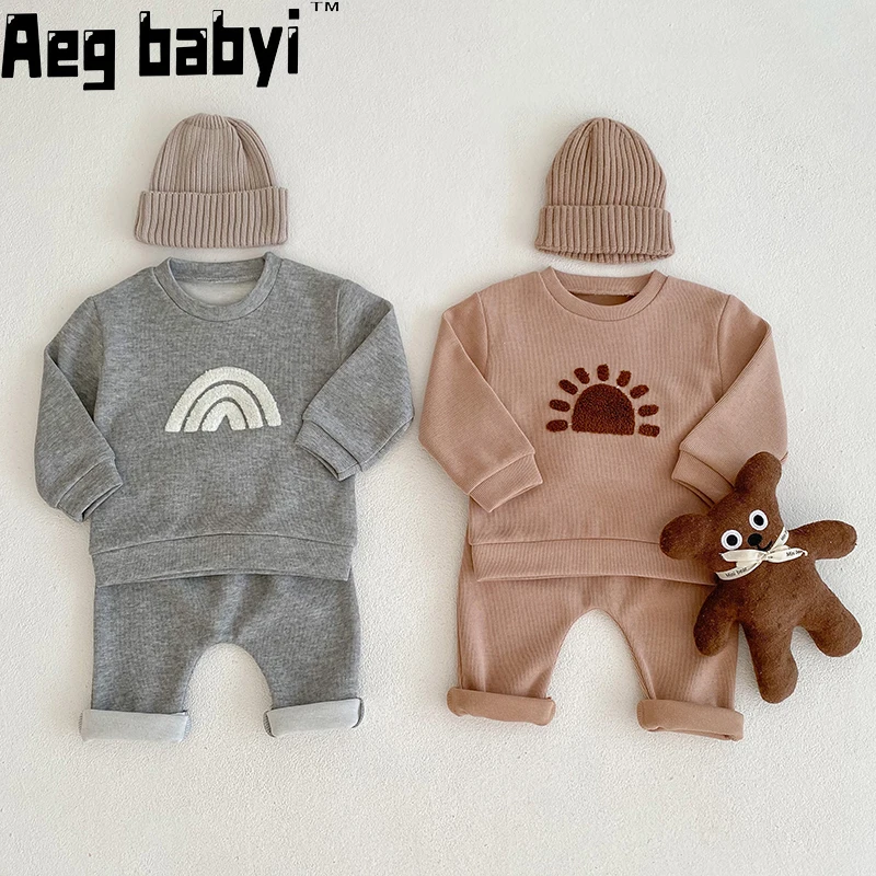 

Baby Clothes Sets Infant Spring Autumn Kids Outfits Child Hoodie Sweatshirt Suit Children Cotton Tops + Pants Baby Clothing Set