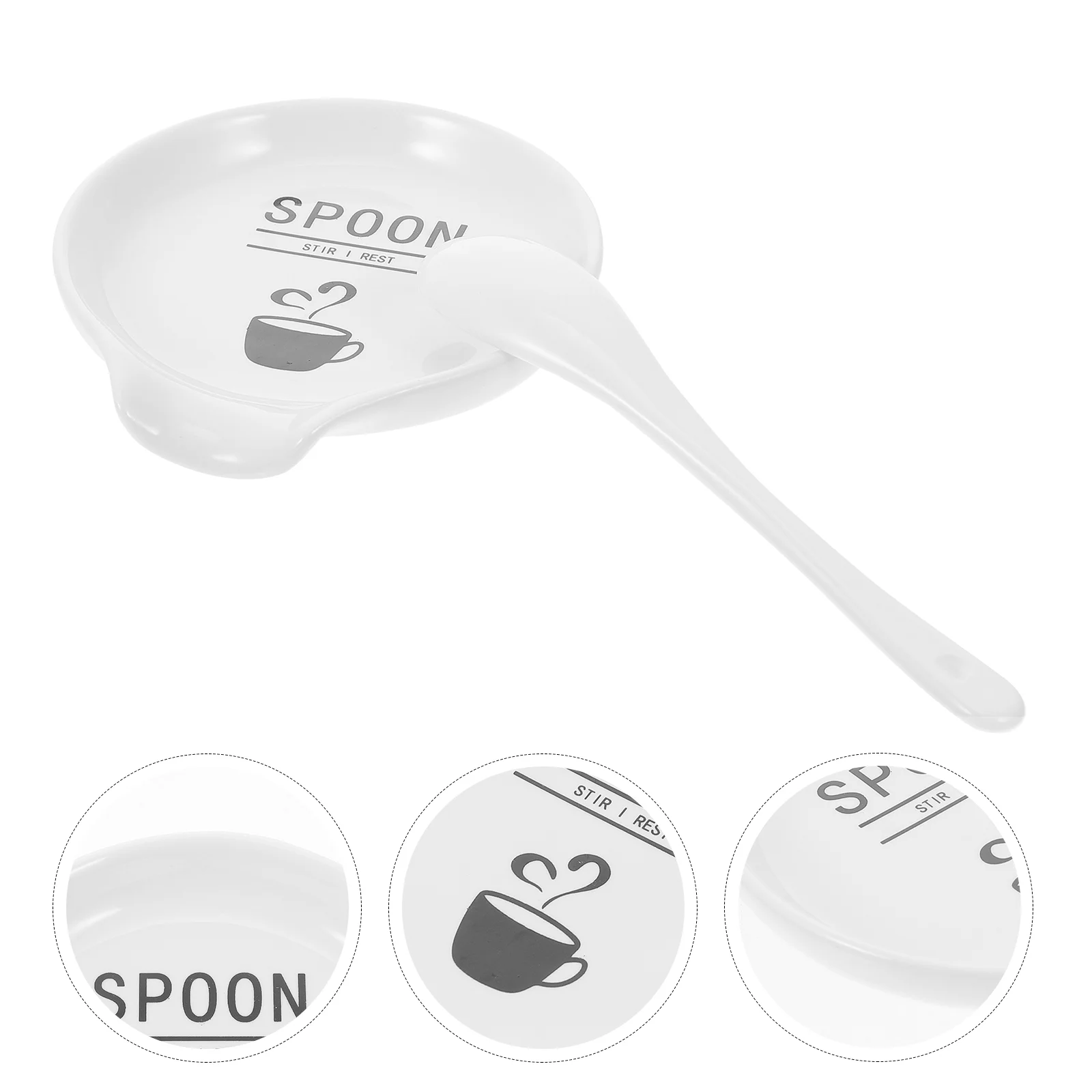 Spoon Rest Holder Kitchen Utensil White Soup Rack Storage Utensils Ladle  Little Cooking Racks Ceramic Spoons
