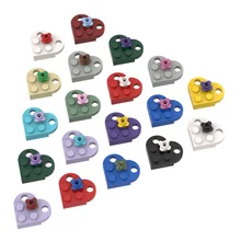 

MOC 3176 Brick Part DIY Heart Necklace Key Ring Toys 2 x 2 Heart-shaped Multicolor Buidling Block Particles Kids Brain Toys Gift