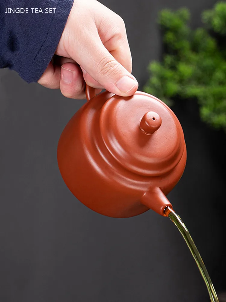 Traditional Purple Clay Teapot Dahongpao Ball Hole Filter Tea Infuser Raw Ore Zisha Tea Set Household Beauty Xishi Teapot