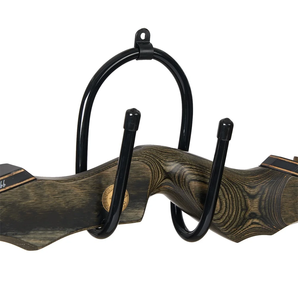 Bogen-Aufhänger-Display, flexibles Bogenschießen-Rack, Bogen-Wandhalterung, Wandhaken-Ständer für Ihren Bogen, Gummischutz und keine Kratzer – Detail 6