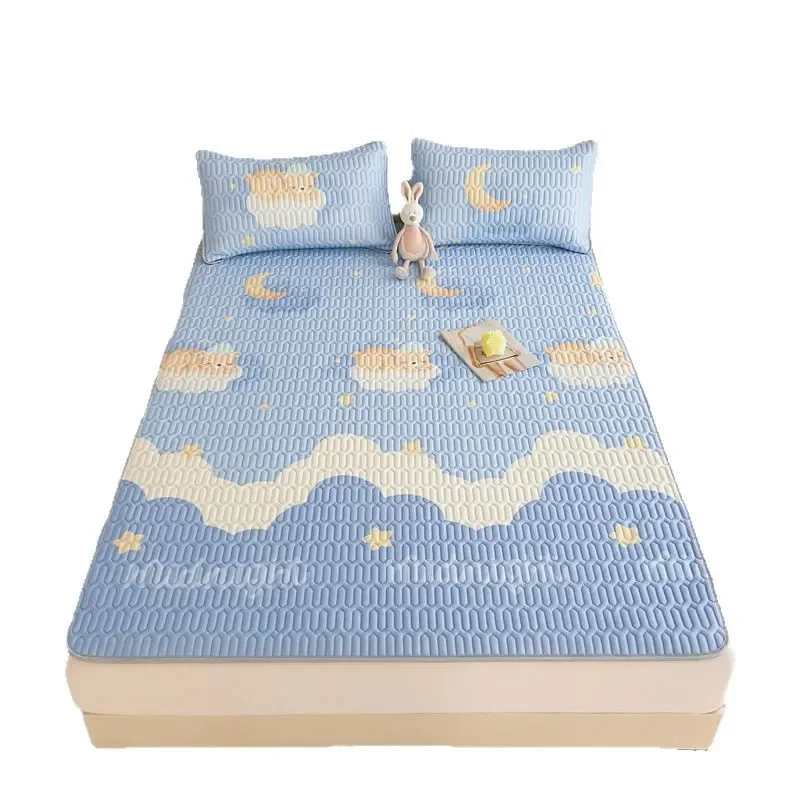 Summer Cooling Sleeping Mat Quilted Mattress Cover Cool Feeling Bed Fitted Sheet Bed Protector Pad Bed Topper Protection Pad 5