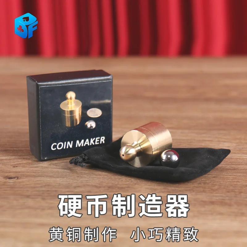 

Coin Maker (Brass) Magic Tricks Steel Ball to Coins Appearing Magia Magician Close Up Illusions Gimmicks Props Mentalism Magica