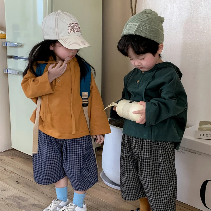 

Children's Sweatshirts Coat Kids Long Sleeve Hoodies Boys Pollover Outwear Fashion Baby Clothes Korean Little Girls Cottton Tops