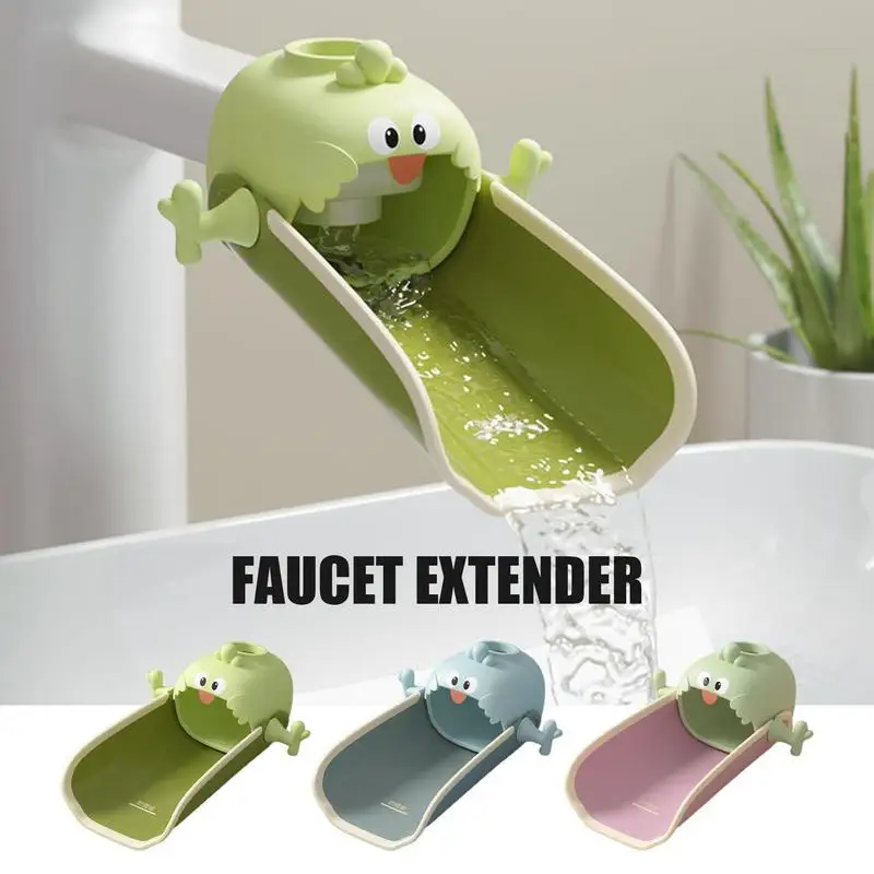 

Toddler Faucet Extender Fun Color Changing Animal Spout Splashproof Silicone Tool For Kids Hand Wash Bathroom Sink Accessories