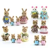 Micro 1/12 Forest  Family Forest Animal Children’s Simulation Toy Rabbit Clothes Pretend Play Accessories For Girl Gifts 4