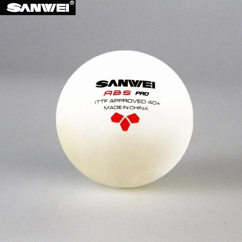 SANWEI ABS PRO 3 Star Table Tennis Balls table tennis balls ITTF Approved 40+ New Material Plastic Ping Pong Ball White Competiton Level 6/12 Balls