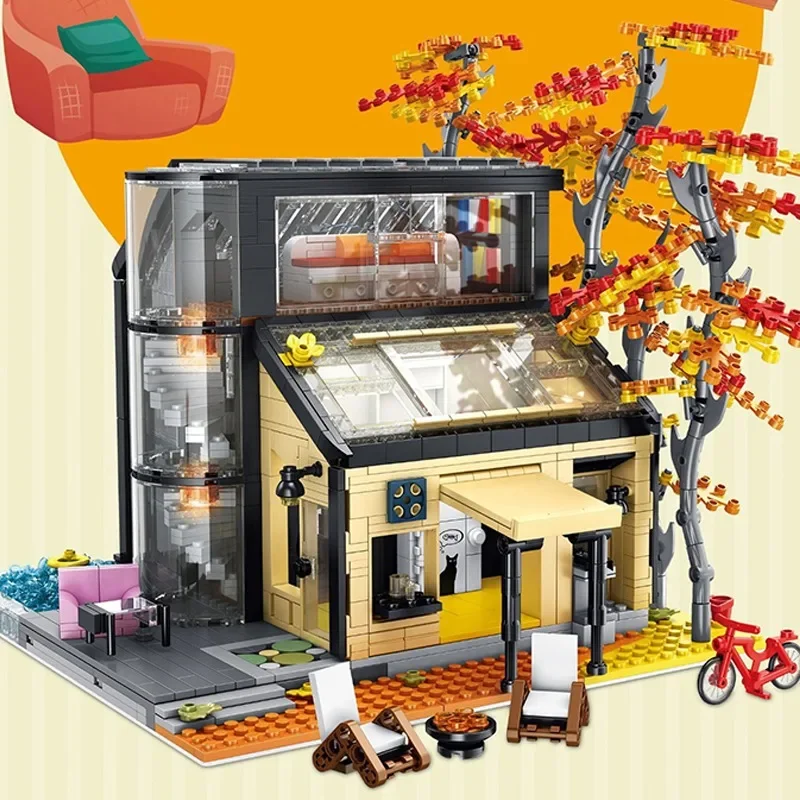 

Creative Expert Modular Buildings MOC FC8530 Dream Cottage Maple Forest Villa Model 2008PCS Building Blocks Brick Toys for Gift