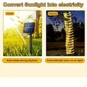 solar powered led copper wire string lights 8 modes waterproof outdoor fairy lights for garden yard wedding christmas halloween decorations details 7