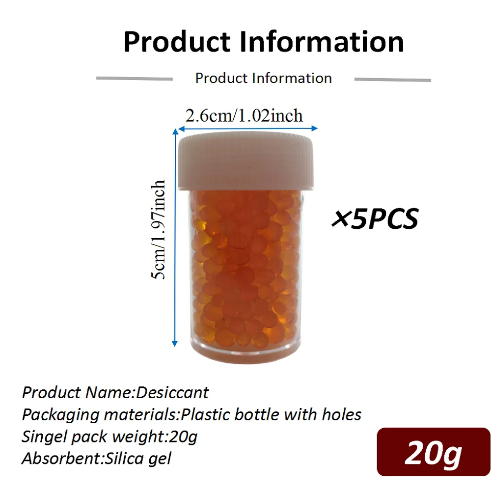 5 Pcs Reusable Desiccant Reusable Silica Gel Beads Moisture Absorber Desiccant Bags Color Changing Indicating Silica Gel silica gel desiccant,moisture absorber bag,moisture absorber,moisture absorbing bag