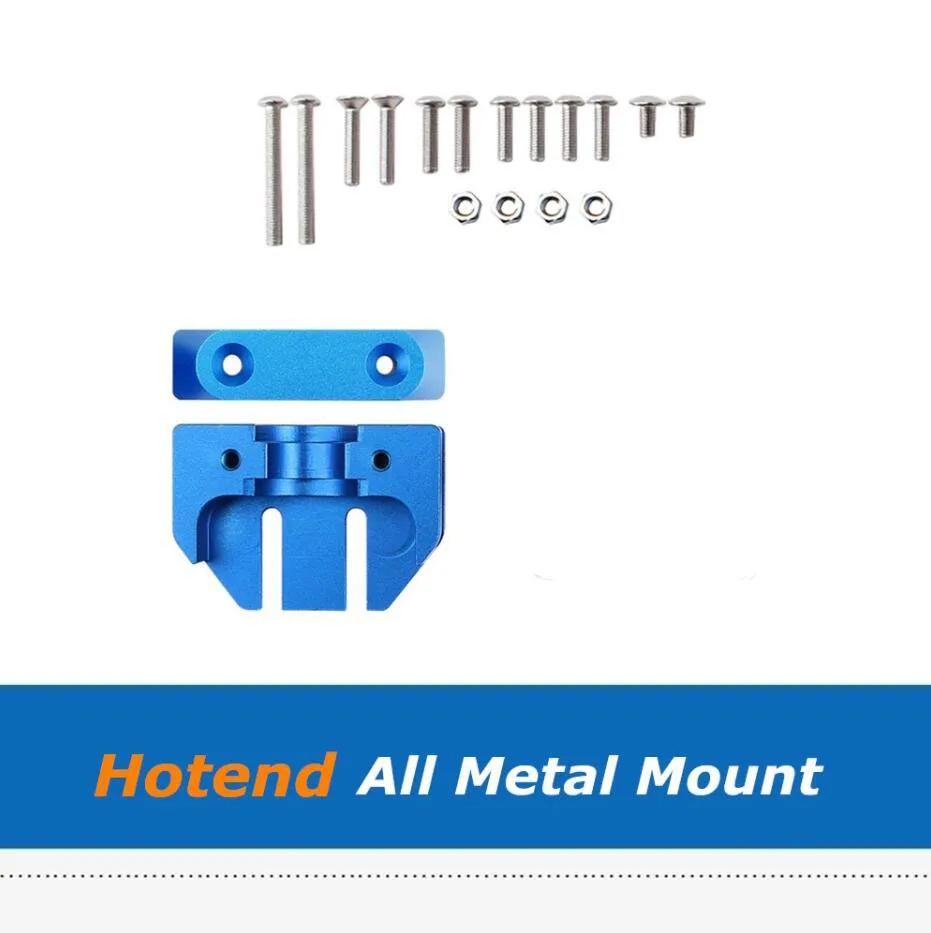 3D Printer Parts All Metal E3D Hotend Bracket Mount Block Compatible With V6 Volcano Hot End for CR-10 CR10s Ender3 Ender5 dual z axis upgrade stepper motor with mount block dual type wire and 5 8mm rigid coupling kit for cr 10 ender 3 kit