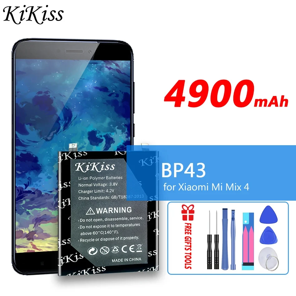 

4900mAh KiKiss Battery BP43 for Xiaomi Mi Mix 4 Mix4 Mobile Phone Batteria