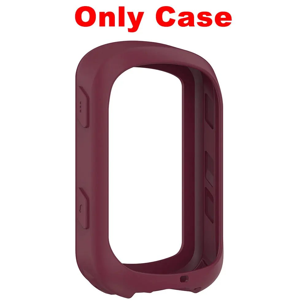 Solar Protective Case Cover + 3 PCS Glass Film Set for Bike GPS Silicone Shell Protector