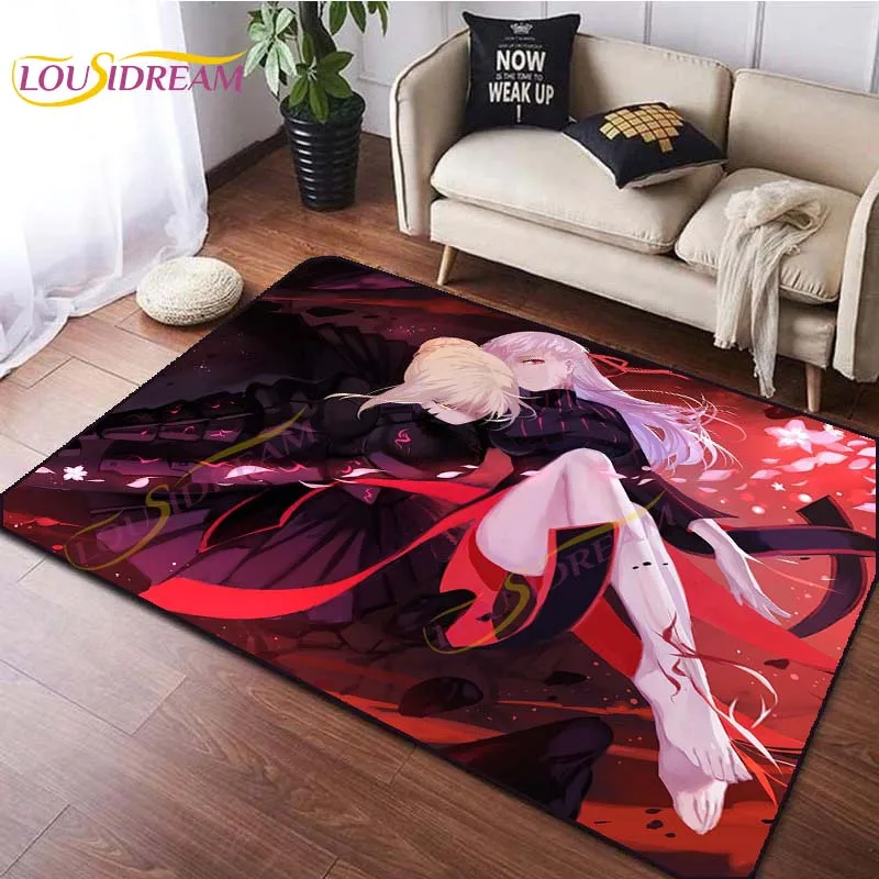 Fate stay Night Carpet Round Floor Mat Cushion Non-slip Area Rug