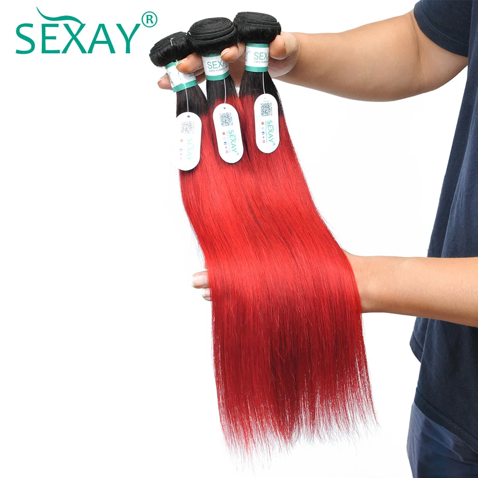 28 Inch 1B Blue Turquoise Purple Pink Straight Bundles Brazilian Straight Ombre Human Hair Weave 2 Tone Orange Grey Hair