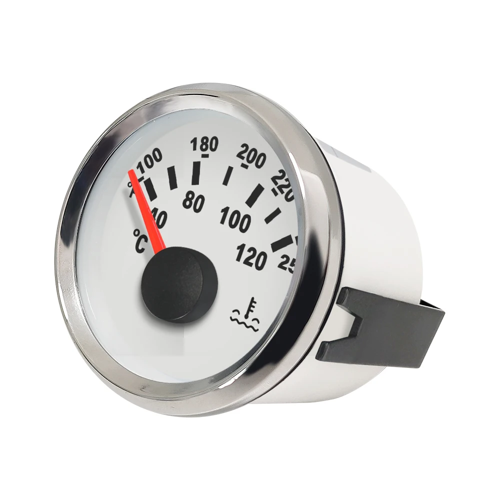 

52 мм водонепроницаемый и пыленепроницаемый измеритель температуры воды 40-120 ℃ для лодки автомобиля грузовика Универсальный 12В 24В красная подсветка