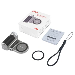 Magnetic 360° Rotation Phone Grip Handle for Enhanced Mobile Photography and Vlogging (Gery)