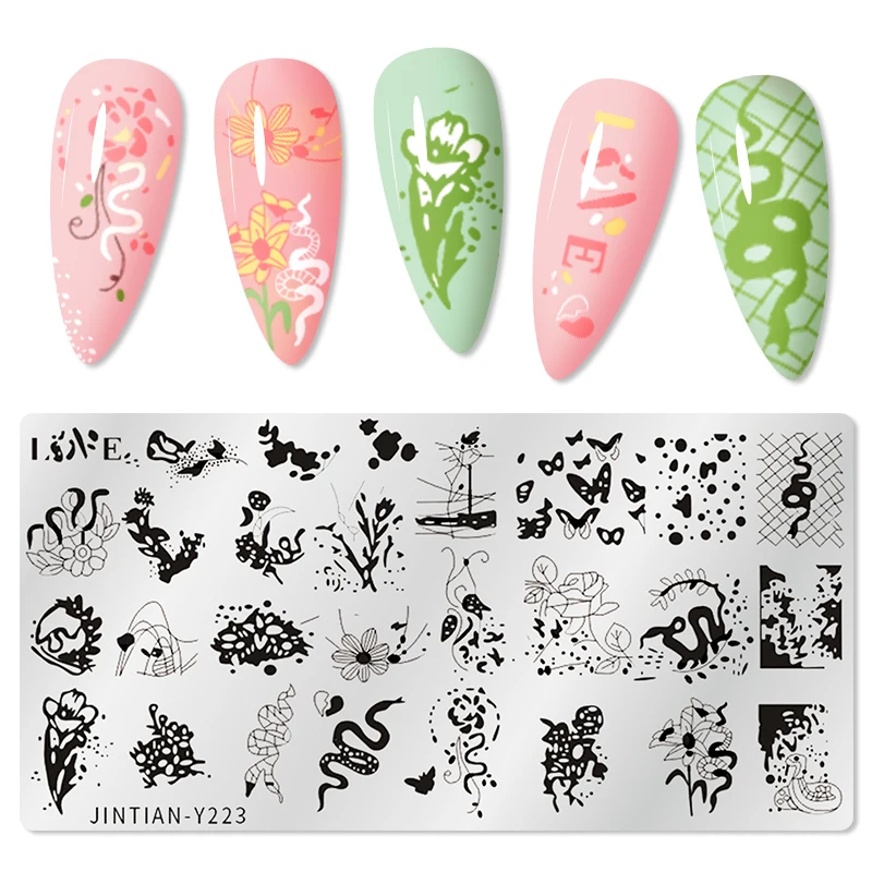 12*6cm 2*6cm Nail Art Templates Stamping Plate Design Flower Animal Glass Temperature Lace Stamp Templates Plates Image 4