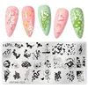 12*6cm 2*6cm Nail Art Templates Stamping Plate Design Flower Animal Glass Temperature Lace Stamp Templates Plates Image 4