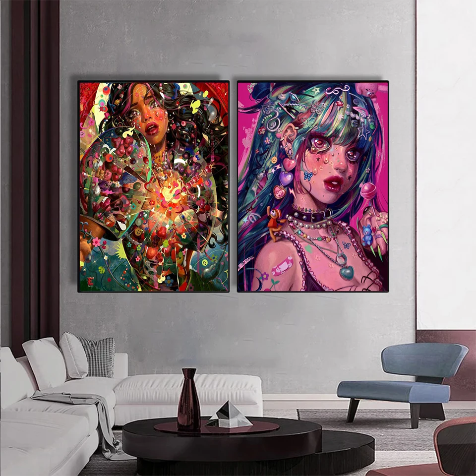 5D Diamond Painting Pink Cartoon Girl DIY Anime Diamond Mosaic