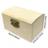 Unfinished Wooden Box DIY Pine Wood Treasure Chest With Locking Clasp Hinged Lid Jewelry Storage Box For Family Friends 6