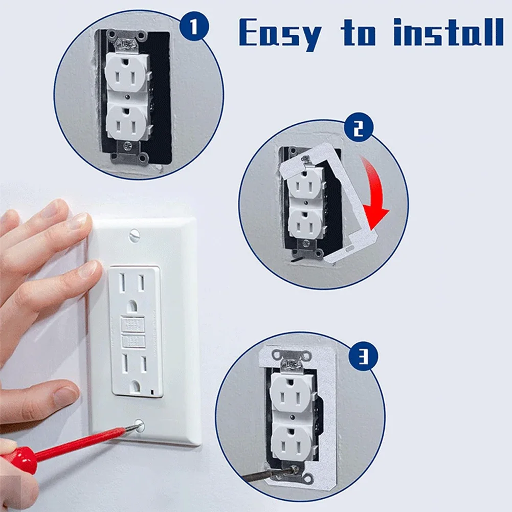 10/20pcs Metal Wall Panel Gasket Fixing Power Fit Device Leveling Plates Receptacle Outlet Repair Fixed For Bedrooms Living Room 4