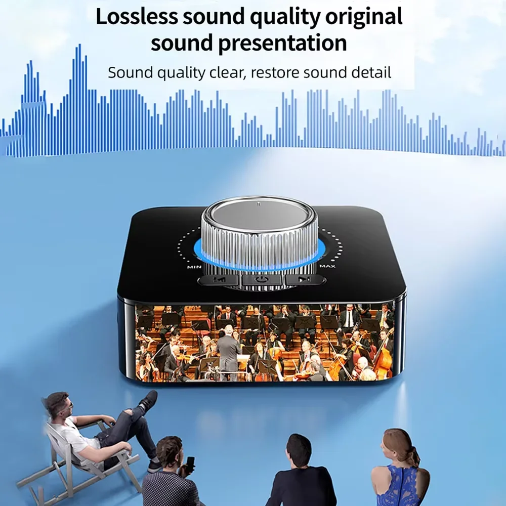 Bluetooth 6.0 Audio Receiver and Transmitter with FM, NFC, and USB Playback for Home Stereo with Hands-Free Calling