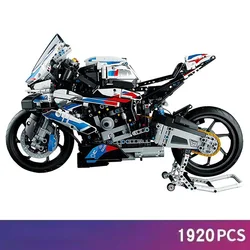 Technical Expert Famous Motorcycle Model Building Blocks Simulation Locomotive Bricks Assembly MOC Toys for Boys Birthday Gifts