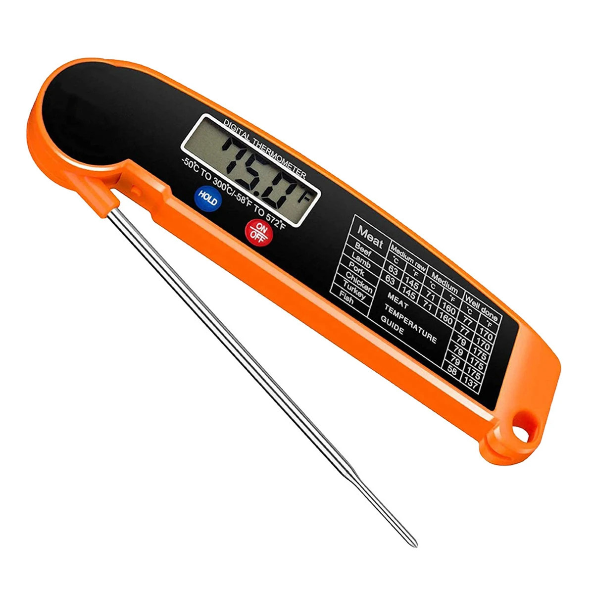 Cyfrowy termometr kuchenny z sondą do mięsa, natychmiastowy odczyt temperatury, składany termometr do żywności do gotowania, grillowania, mleka, smażenia, narzędzia kuchenne