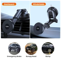 TOPK Strong Suction Car Mount FOR MagSafe FOR Phone, Adjustable Long Arm Windshield Dashboard Holder, Ultra-Stable Magnet Stand - Image 5