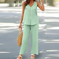 Ana Sleeveless Pant Set 3